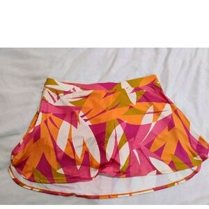 Kona Sol Vibrant Pink and Orange Skort